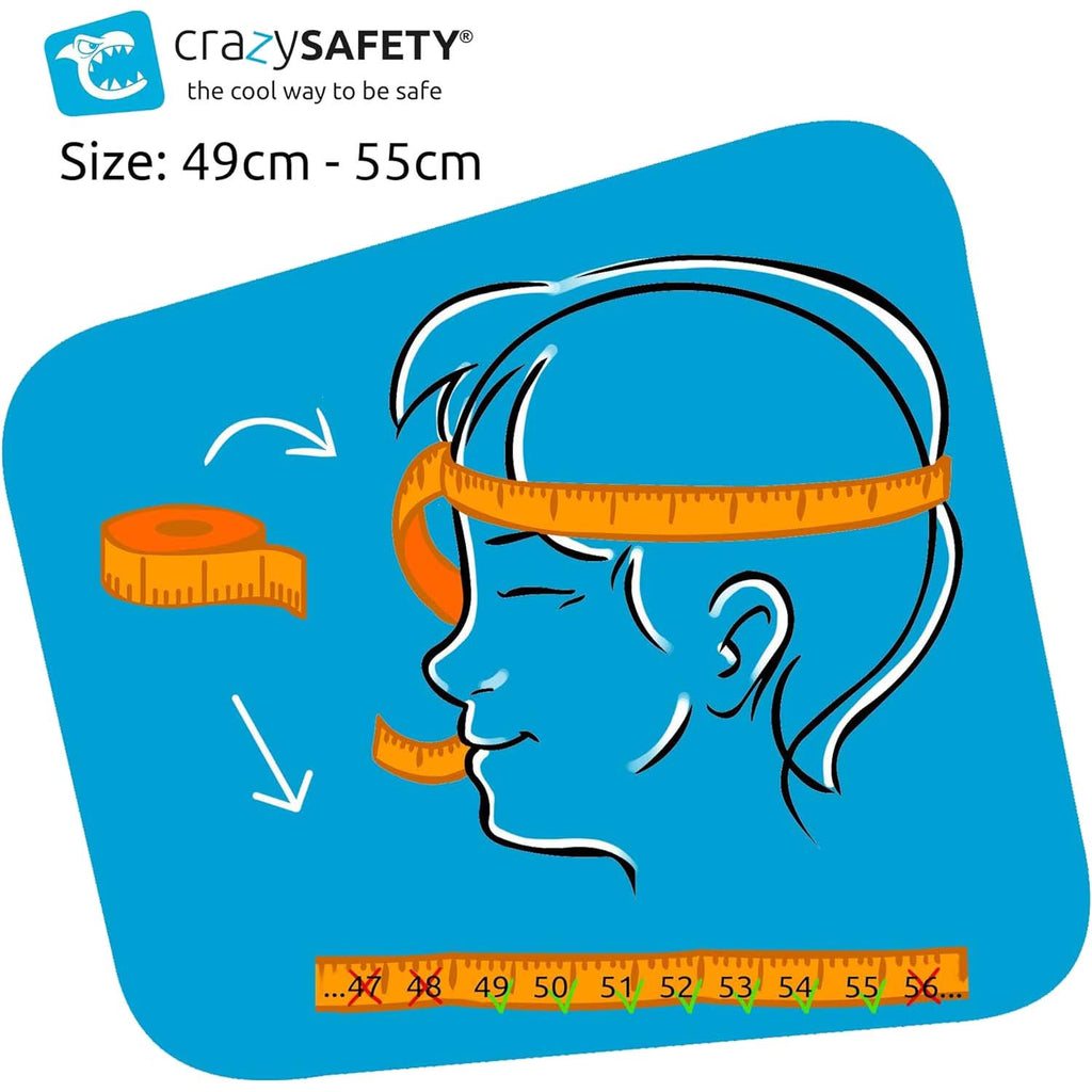 Crazy Safety Helmet Crazy Safety Animal Kids Helmet - Blue Giraffe