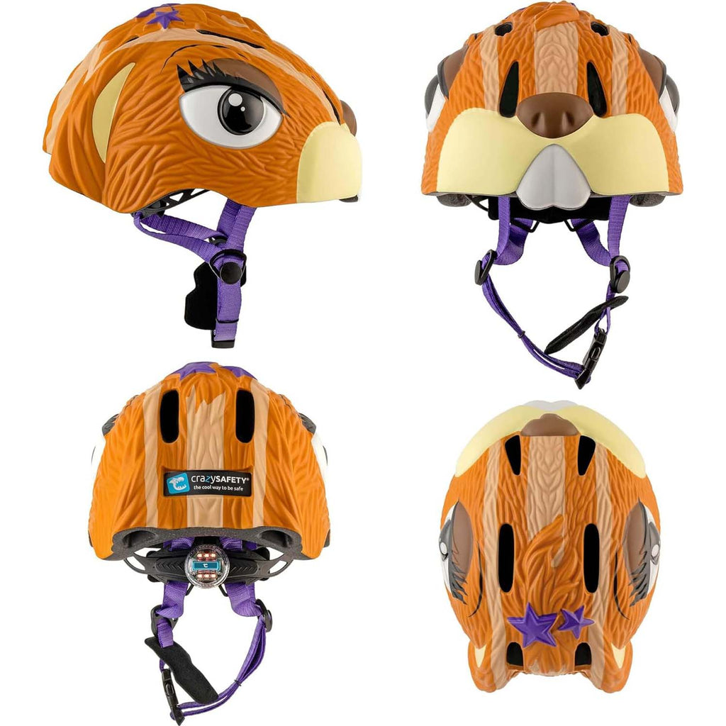 Crazy Safety Helmet Crazy Safety Animal Kids Helmet - Brown Chipmunk