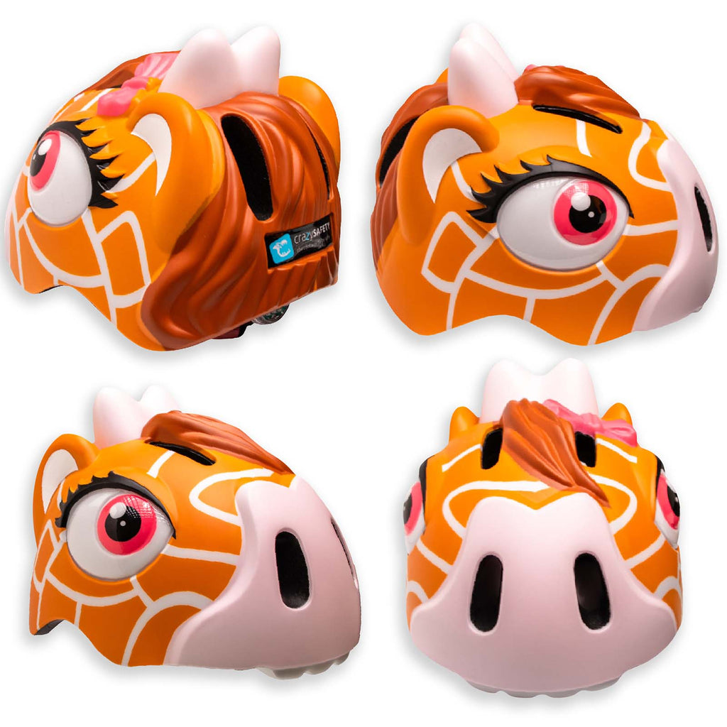 Crazy Safety Helmet Crazy Safety Animal Kids Helmet - Brown Giraffe