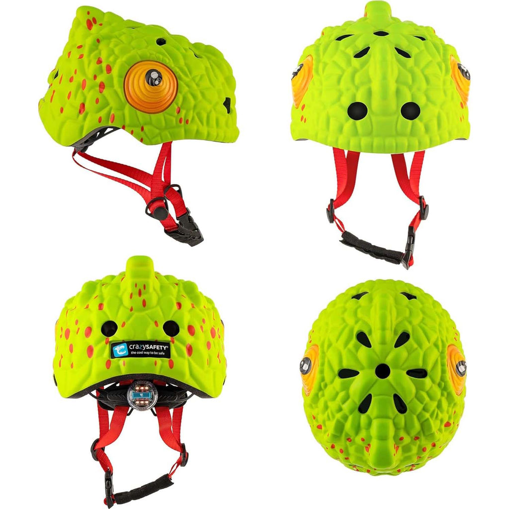 Crazy Safety Helmet Crazy Safety Animal Kids Helmet - Green Chameleon