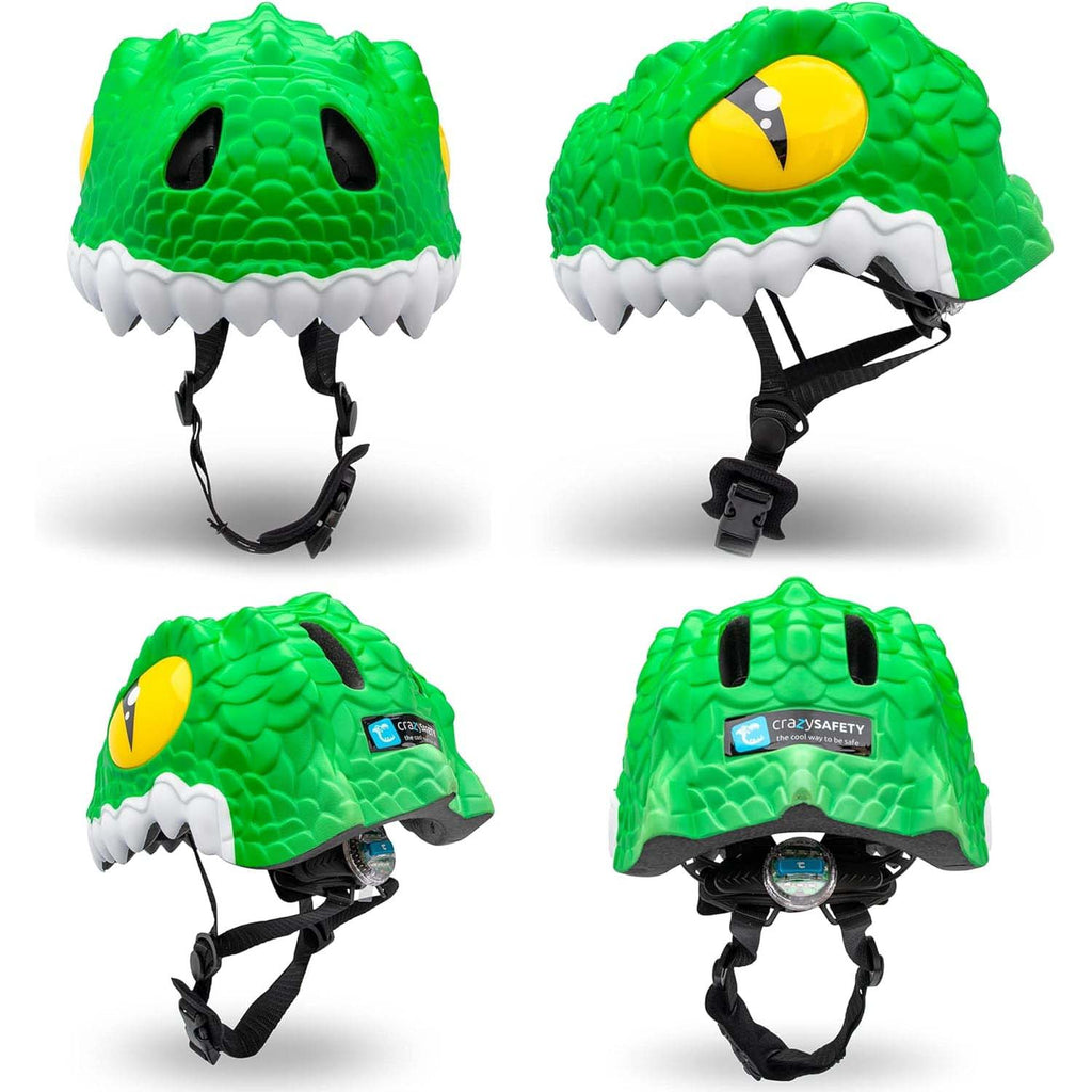 Crazy Safety Helmet Crazy Safety Animal Kids Helmet - Green Crocodile