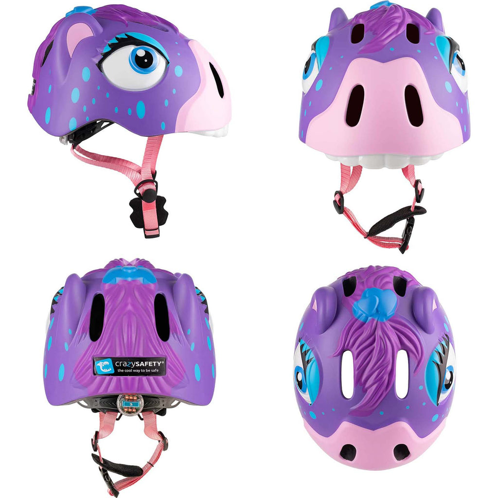 Crazy Safety Helmet Crazy Safety Animal Kids Helmet - Purple Horse