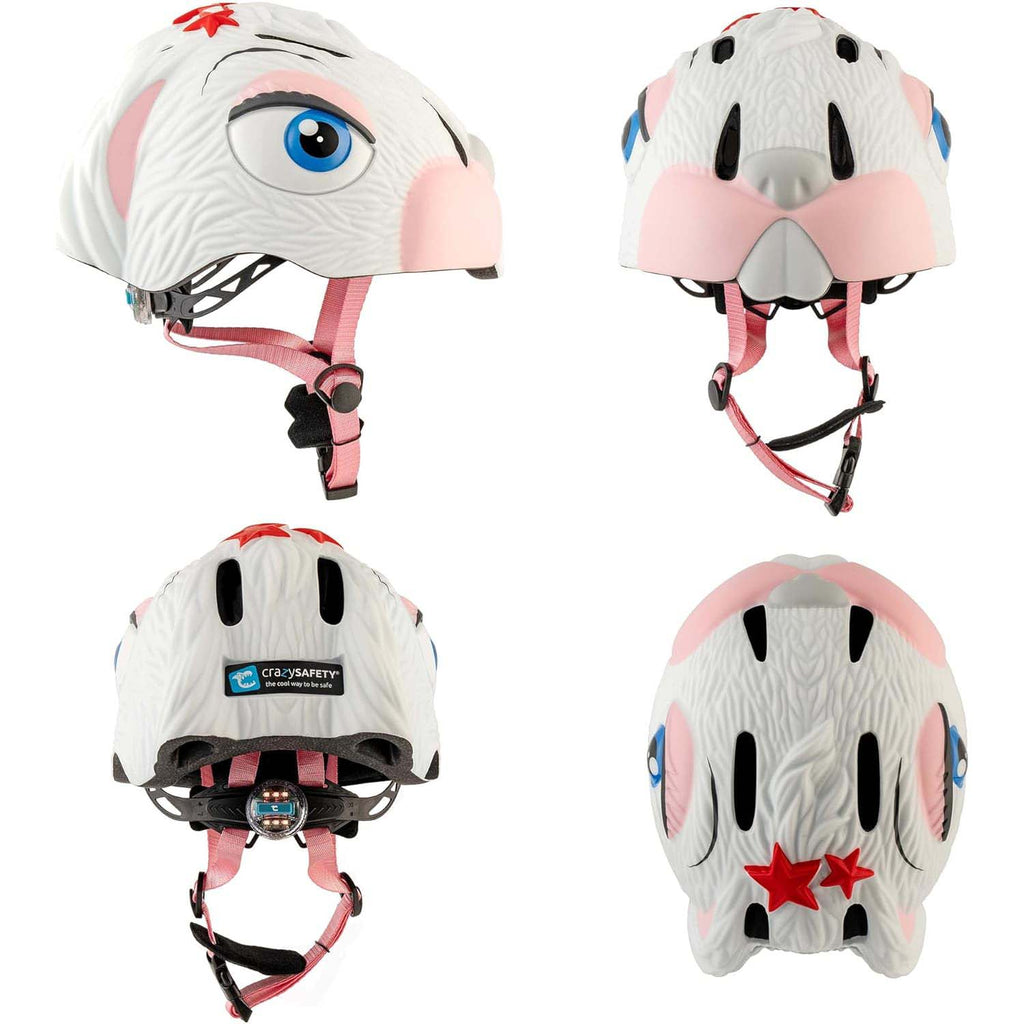 Crazy Safety Helmet Crazy Safety Animal Kids Helmet - White Bunny