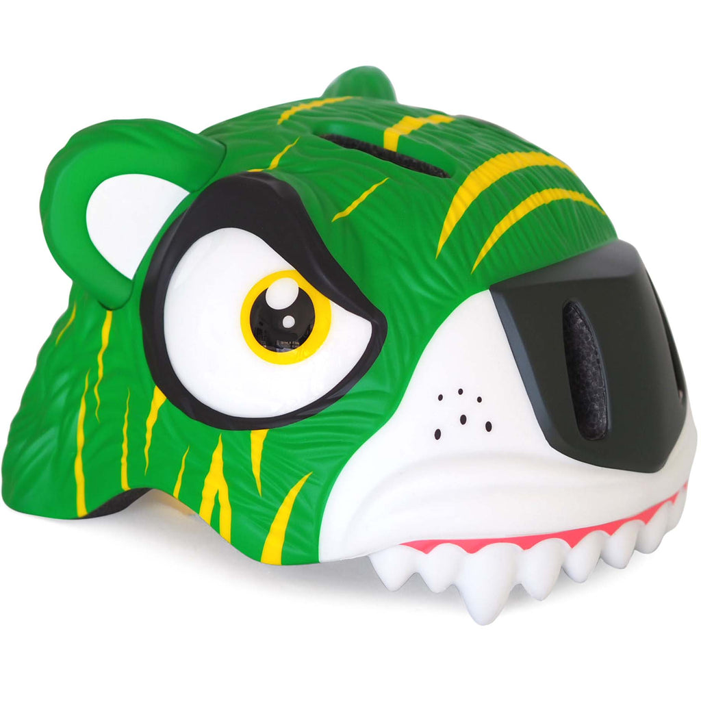 SWAG Distribution Bicycle Helmets Crazy Safety Animal Kids Helmet - Green Tiger