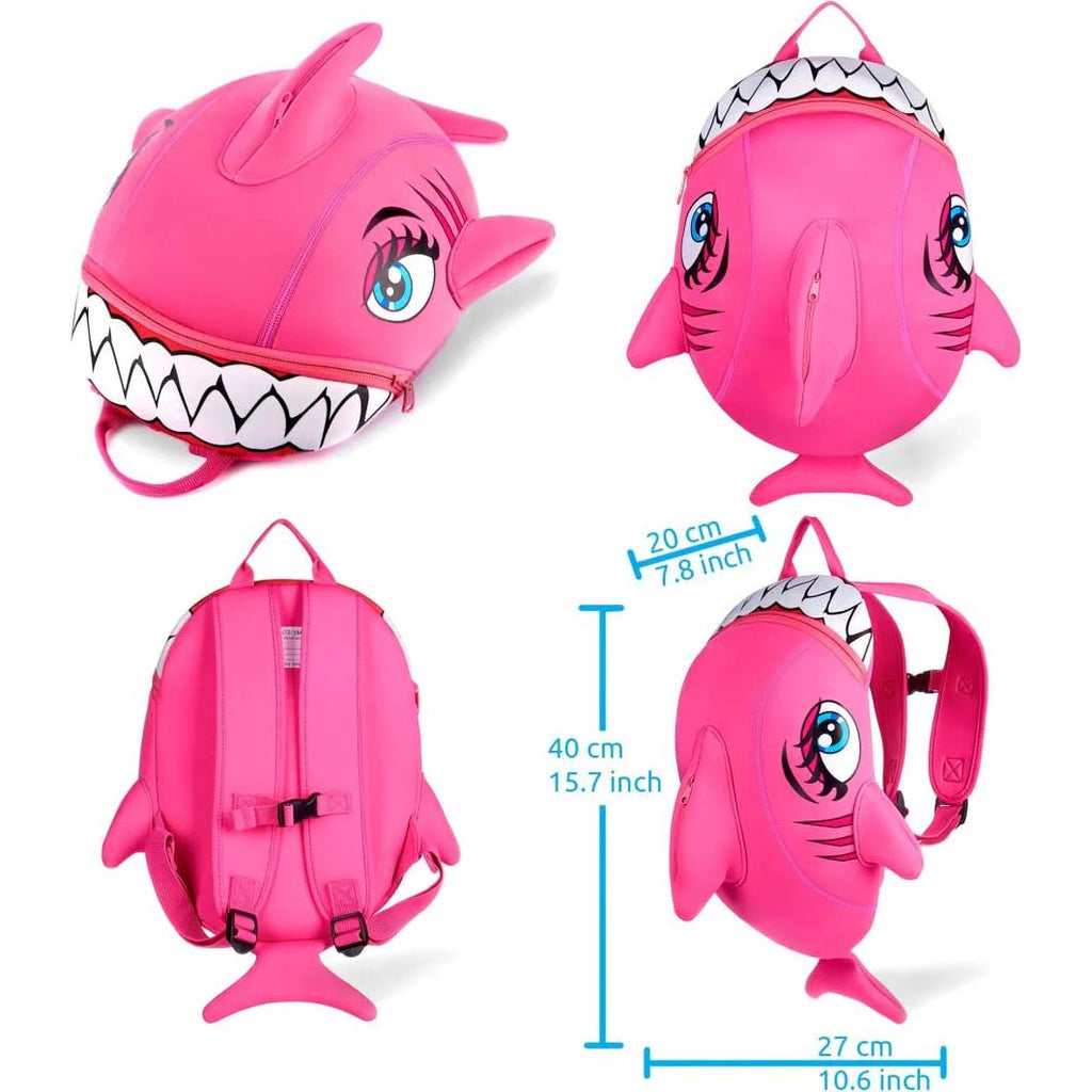 SWAG Distribution Crazy Safety Children's Backpack - Pink Shark