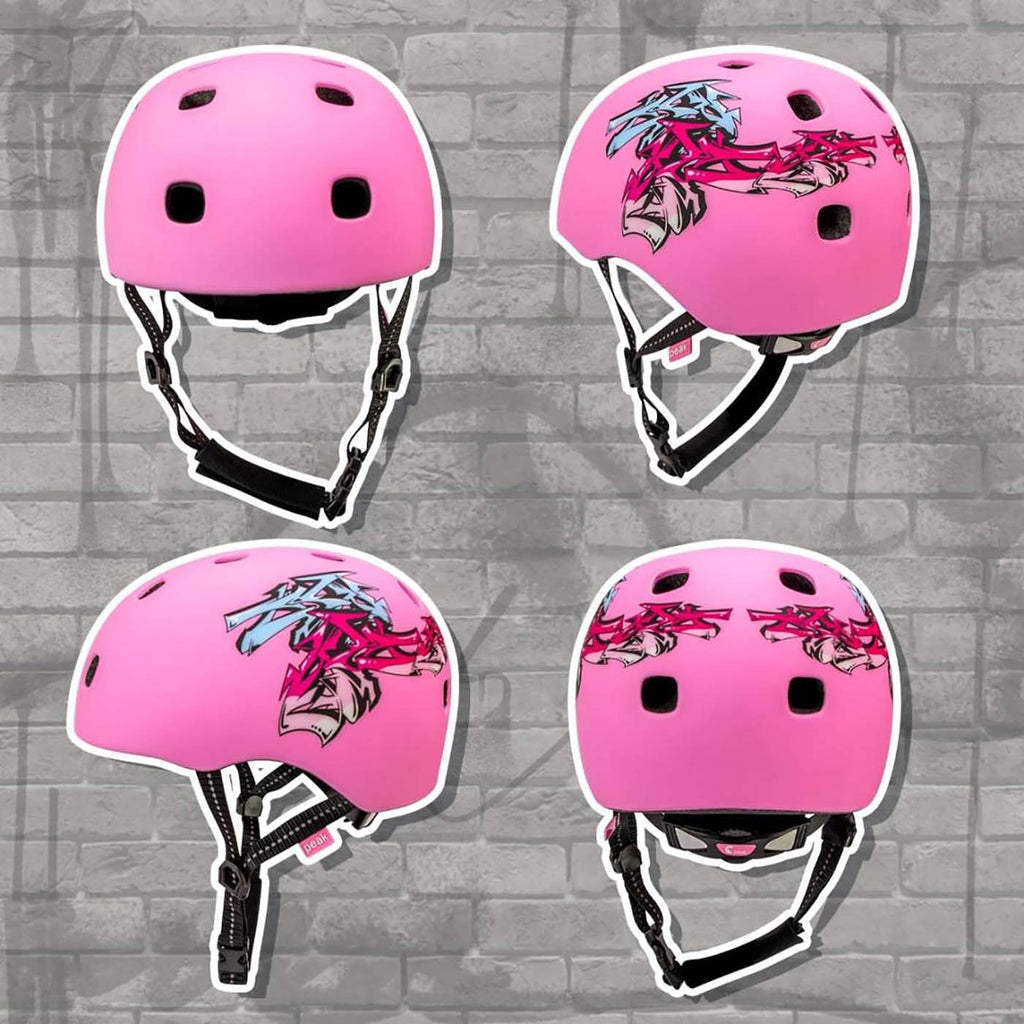 SWAG Distribution Helmet Crazy Safety Ramp Helmet - Pink Grafitti