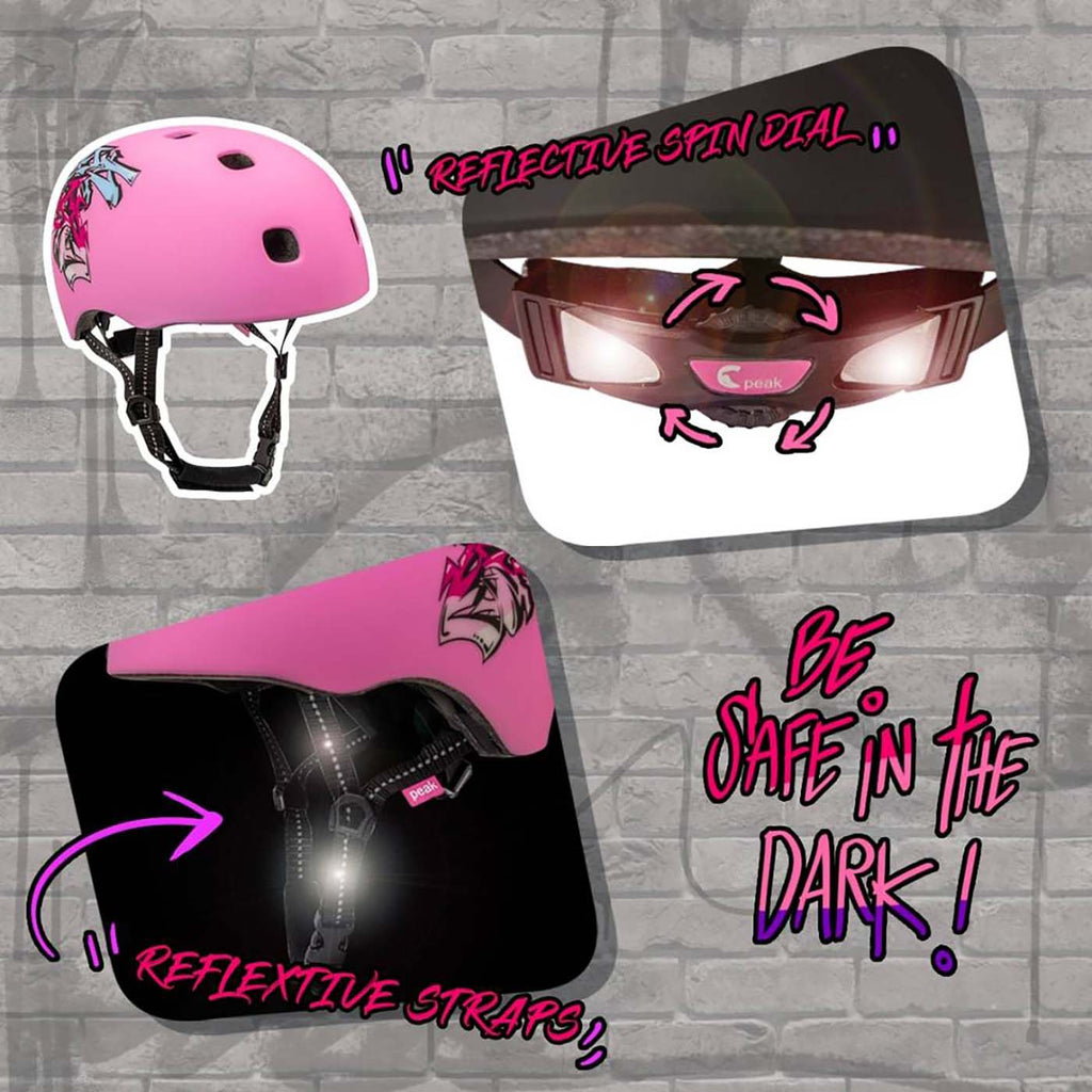 SWAG Distribution Helmet Crazy Safety Ramp Helmet - Pink Grafitti