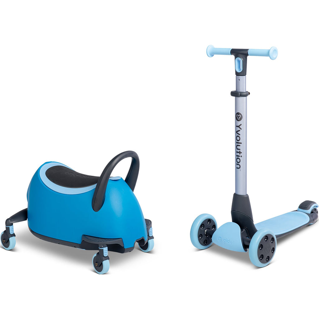 SWAG Distribution Riding Scooters Yvolution Y Glider Luna 5-in-1 Scooter - Blue