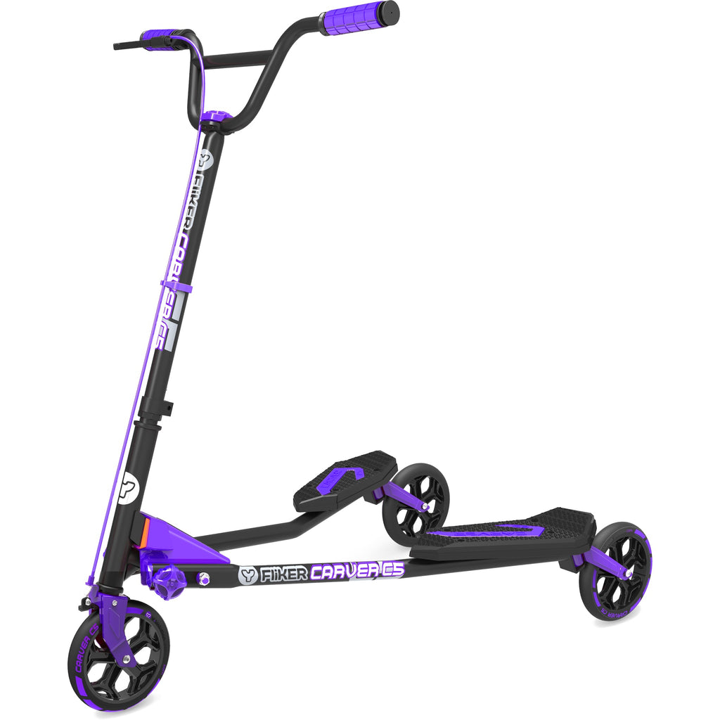 Yvolution Riding Scooters Yvolution Y Fliker C5 Carver - Black/Purple