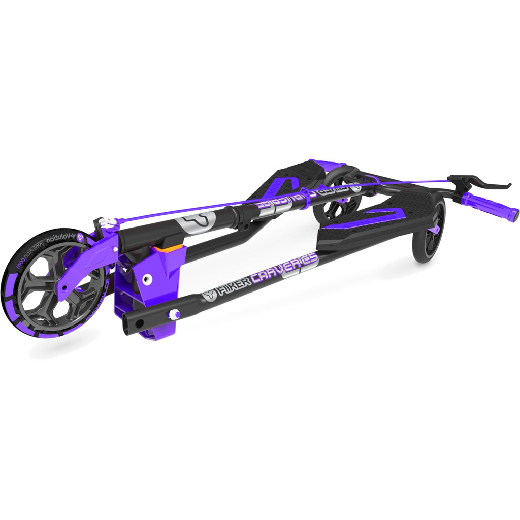 Yvolution Riding Scooters Yvolution Y Fliker C5 Carver - Black/Purple