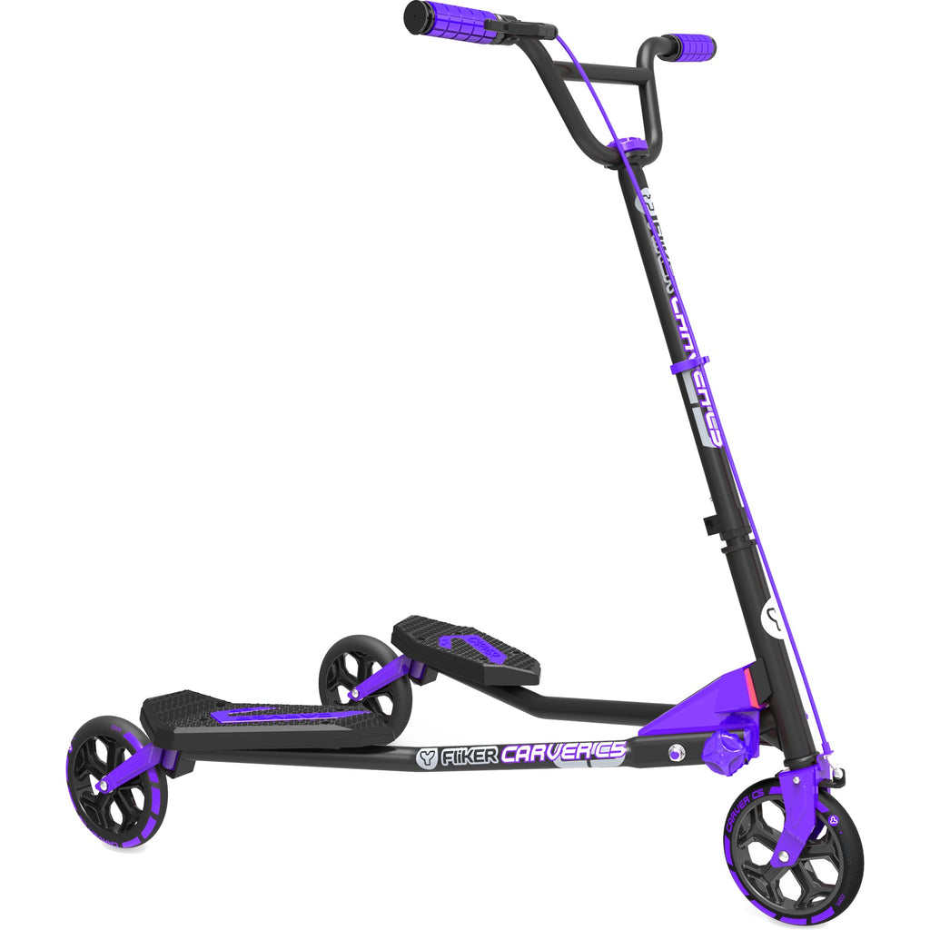 Yvolution Riding Scooters Yvolution Y Fliker C5 Carver - Black/Purple