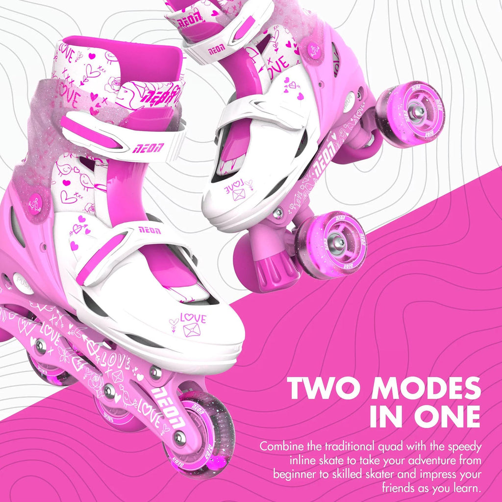 Yvolution Roller Skates Yvolution Neon Combo 2-In-1 Adjustable Roller Skates